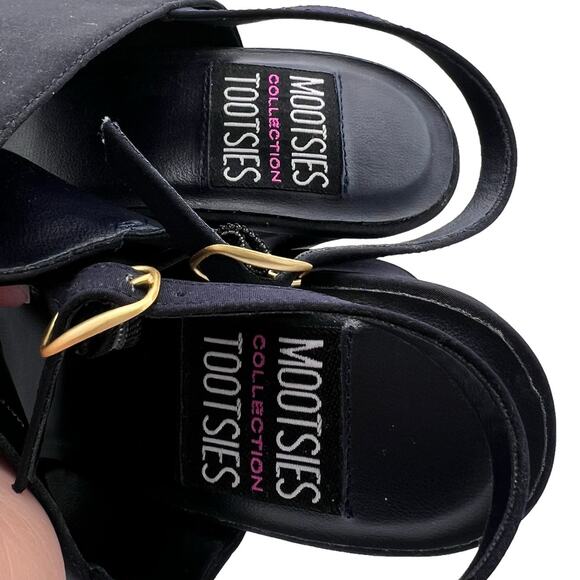 Mootsies Tootsies women's size 9 black block heeled sandals S0302 - Picture 7 of 10